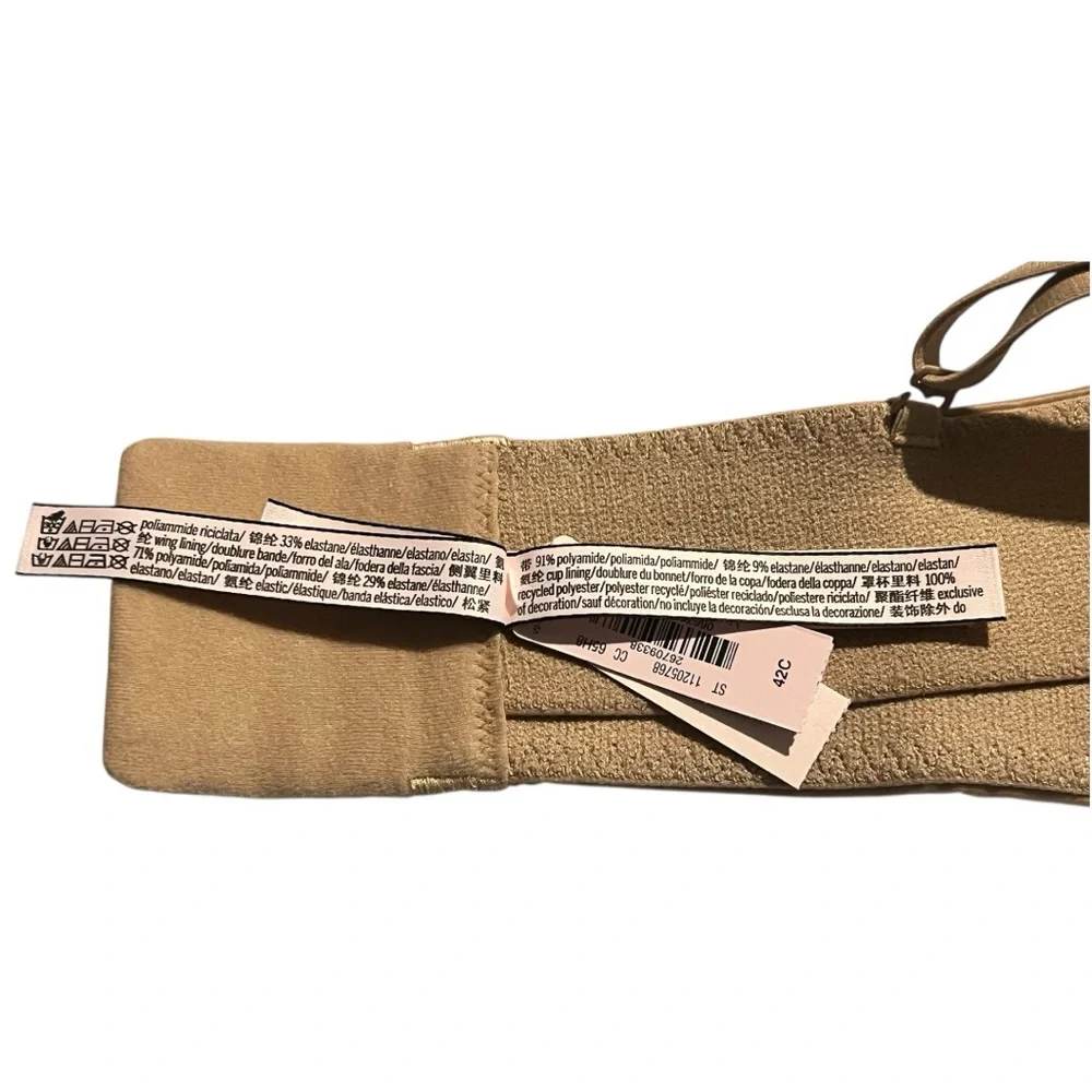Victoria's Secret Bra Body by Victoria Strapless Lined Underwire Dark Beige - Picture 8 of 11